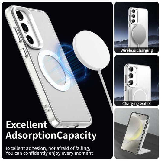 MagSafe ovitek za Samsung Galaxy S24 FE S721, Techsuit, CandyCase, bel