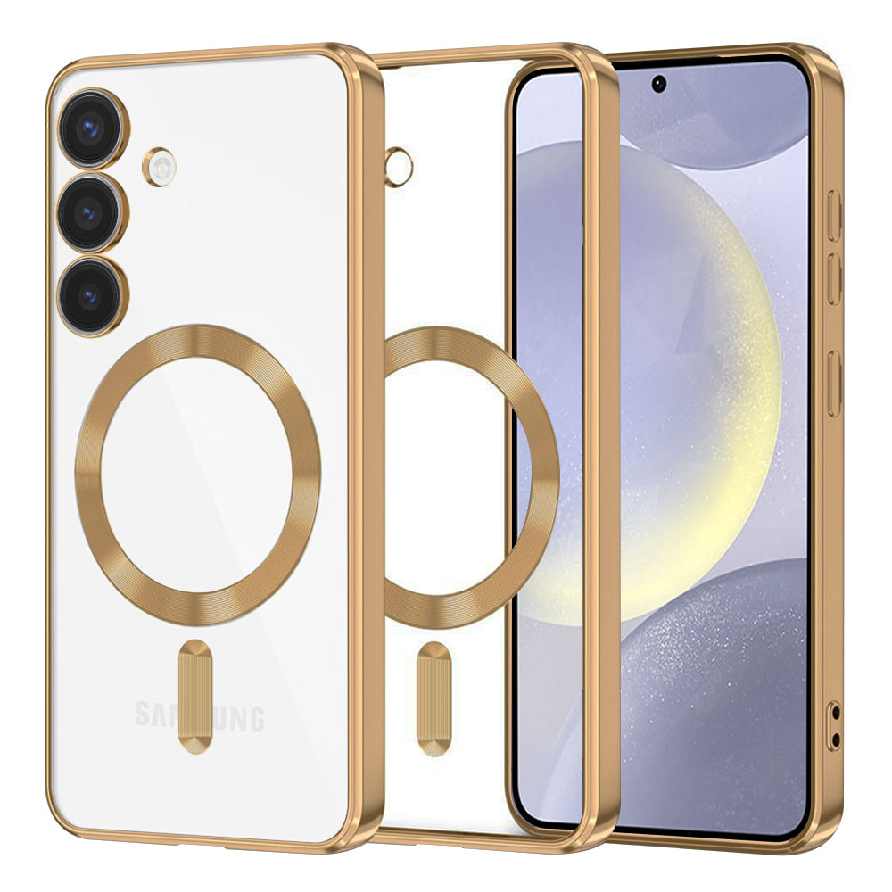 MagSafe Case for Samsung Galaxy S24+ S926, Techsuit, Luxury Crystal, Gold