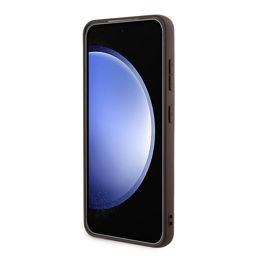 Ovitek MagSafe za Samsung Galaxy S24 S921, Guess, 4G Collection, Rjava