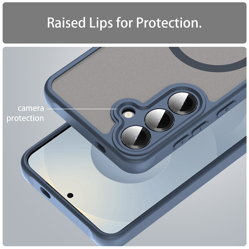 MagSafe Case for Samsung Galaxy S24 S921, Techsuit, HaloFrost II, Navy Blue