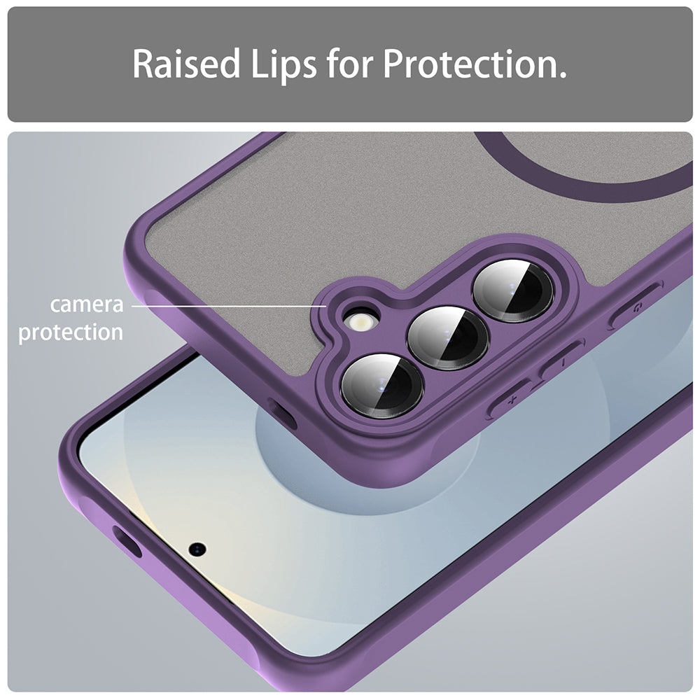 MagSafe Case for Samsung Galaxy S24 S921, Techsuit, HaloFrost II, Purple