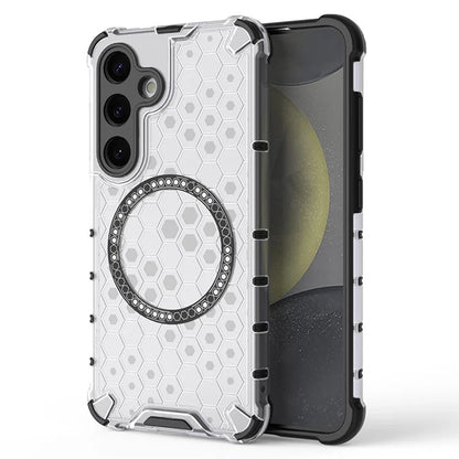 MagSafe ovitek za Samsung Galaxy S24 S921, Techsuit, HoneyComb Shield, Bela