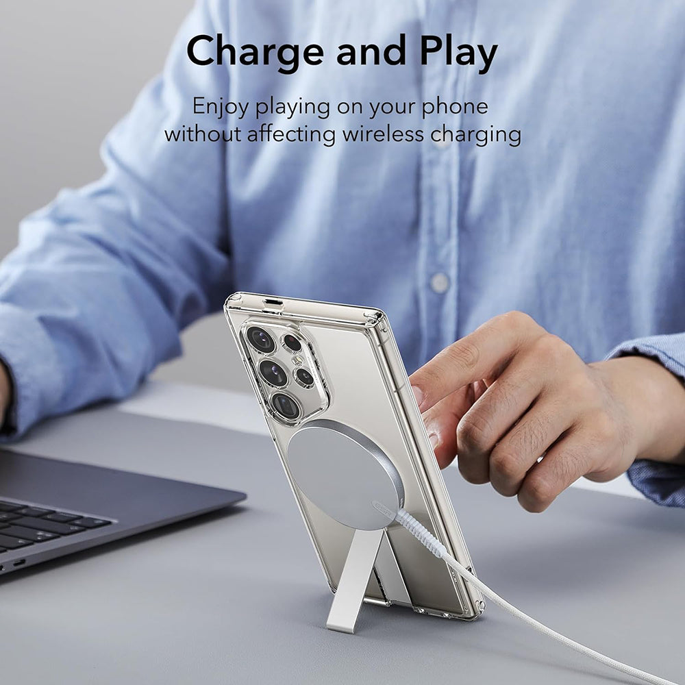 Ovitek MagSafe za Samsung Galaxy S24 Ultra S928, ESR, Boost Flickstand, Prozoren