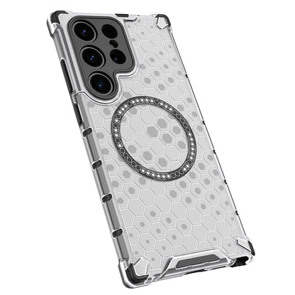 MagSafe ovitek za Samsung Galaxy S24 Ultra S928, Techsuit, HoneyComb Shield, bel