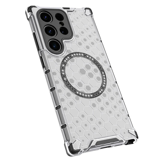 MagSafe ovitek za Samsung Galaxy S24 Ultra S928, Techsuit, HoneyComb Shield, bel