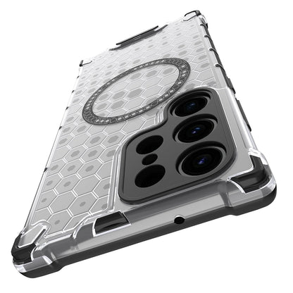 MagSafe ovitek za Samsung Galaxy S24 Ultra S928, Techsuit, HoneyComb Shield, bel