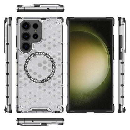 MagSafe ovitek za Samsung Galaxy S24 Ultra S928, Techsuit, HoneyComb Shield, bel