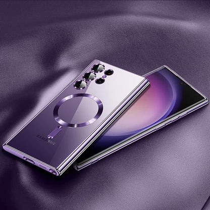 Ovitek MagSafe za Samsung Galaxy S24 Ultra S928, Techsuit, Luxury Crystal, Svetlo vijoličen