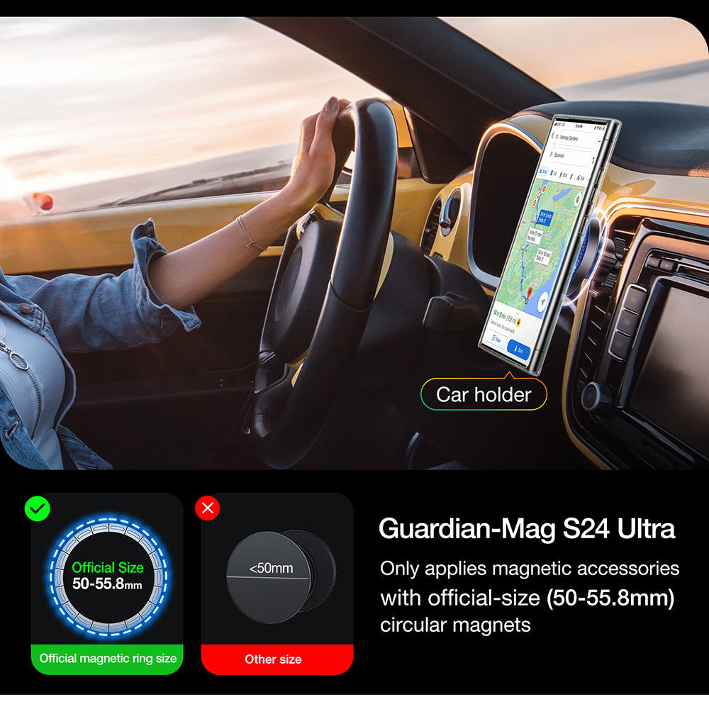 MagSafe ovitek za Samsung Galaxy S24 Ultra S928, Torras, Diamond, Prozoren