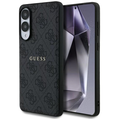 Ovitek MagSafe za Samsung Galaxy S25 Edge S937, Guess, 4G Ring Classic Logo, črn