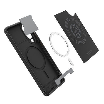 Ovitek MagSafe za Samsung Galaxy S25 Edge S937, Spigen, Core Armor, Mat Črna ACS09406