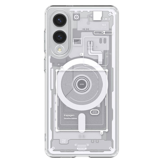 Ovitek MagSafe za Samsung Galaxy S25 Edge S937, Spigen, Ultra Hybrid Zero One, Bela ACS09417