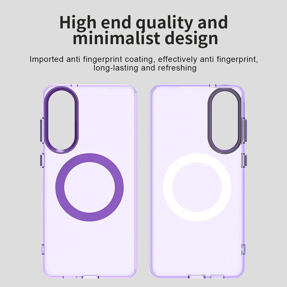 MagSafe ovitek za Samsung Galaxy S25 Edge S937, Techsuit, CandyCase, Vijoličen