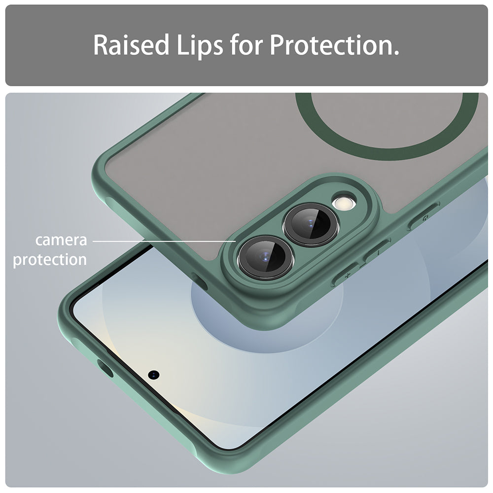 MagSafe ovitek za Samsung Galaxy S25 Edge S937, Techsuit, HaloFrost II, Zelen