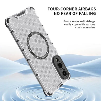 MagSafe ovitek za Samsung Galaxy S25 Edge S937, Techsuit, HoneyComb Shield, Bela
