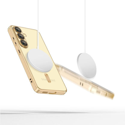 Ovitek MagSafe za Samsung Galaxy S25 Edge S937, Techsuit, Luxury Crystal, Roza