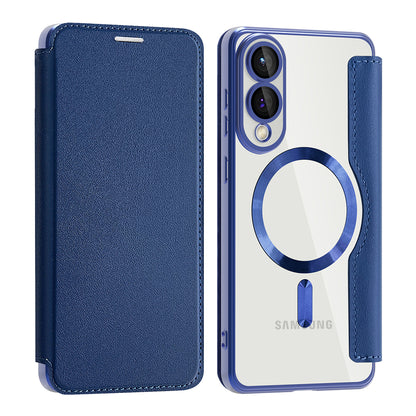 MagSafe ovitek za Samsung Galaxy S25 Edge S937, Techsuit, SmartMag Book, modra