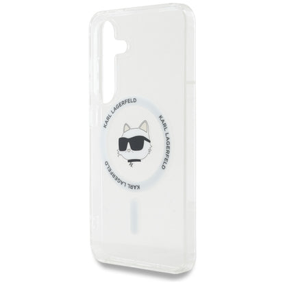 Ovitek MagSafe za Samsung Galaxy S25+ S936, Karl Lagerfeld, IML Choupette's Head, Bela