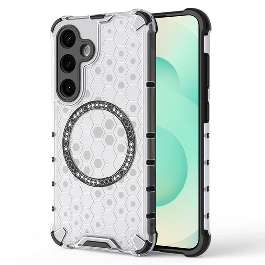 MagSafe ovitek za Samsung Galaxy S25+ S936, Techsuit, HoneyComb Shield, Bela