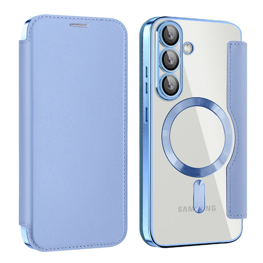 Ovitek MagSafe za Samsung Galaxy S25+ S936, Techsuit, SmartMag Book, modra