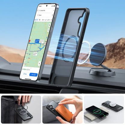 MagSafe ovitek za Samsung Galaxy S25+ S936, Torras, Pstand, Črn