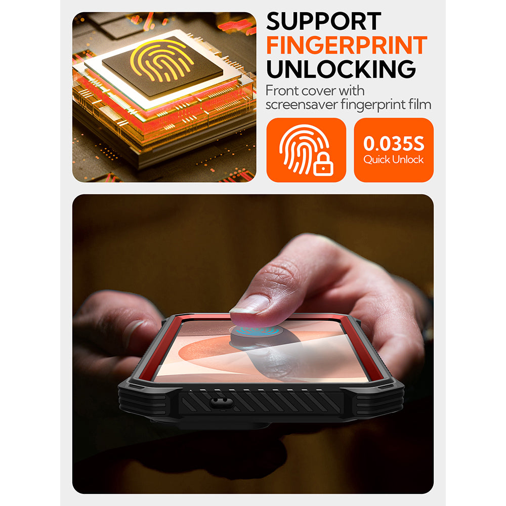 Ovitek MagSafe za Samsung Galaxy S25 S931, i-Blason, ArmorBox, Rdeča