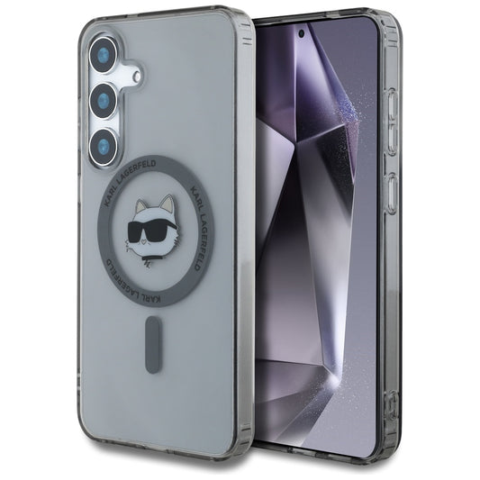 Ovitek MagSafe za Samsung Galaxy S25 S931, Karl Lagerfeld, IML Choupette's Head, črn