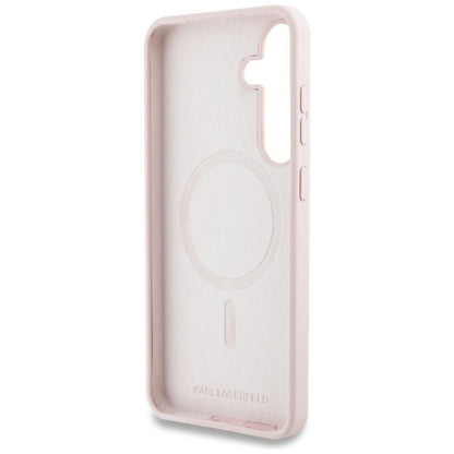 Ovitek MagSafe za Samsung Galaxy S25 S931, Karl Lagerfeld, silikonski grafiti, roza