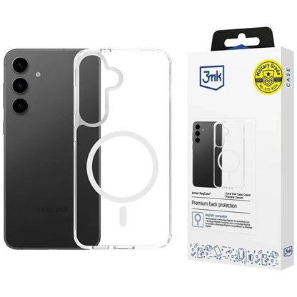 MagSafe ovitek za Samsung Galaxy S25 S931 / S24 S921, 3MK, Armor MagCase, Prozoren