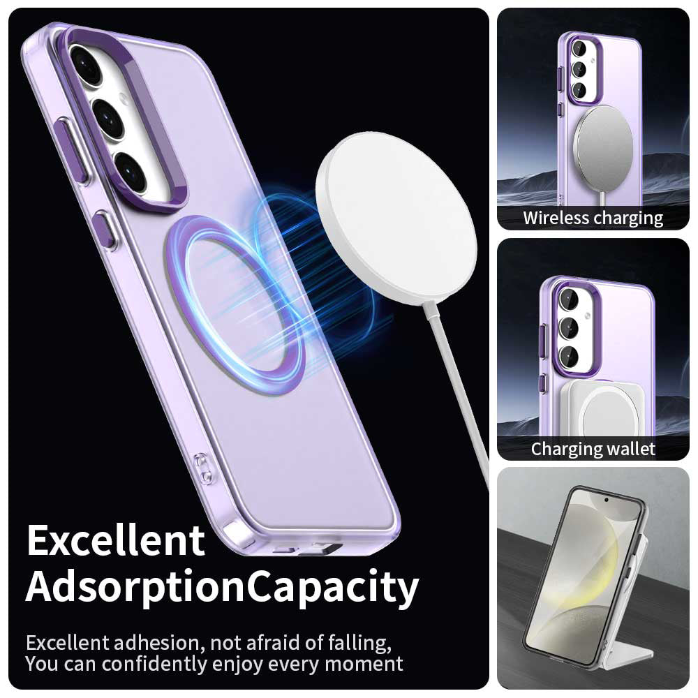 MagSafe ovitek za Samsung Galaxy S25 S931 / S24 S921, Techsuit, CandyCase, Vijolična