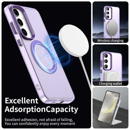 MagSafe ovitek za Samsung Galaxy S25 S931 / S24 S921, Techsuit, CandyCase, Vijolična