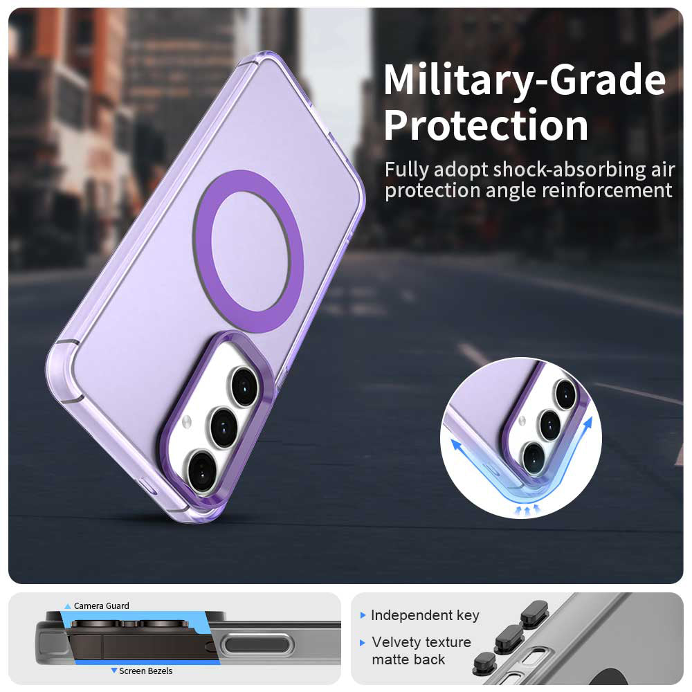 MagSafe ovitek za Samsung Galaxy S25 S931 / S24 S921, Techsuit, CandyCase, Vijolična