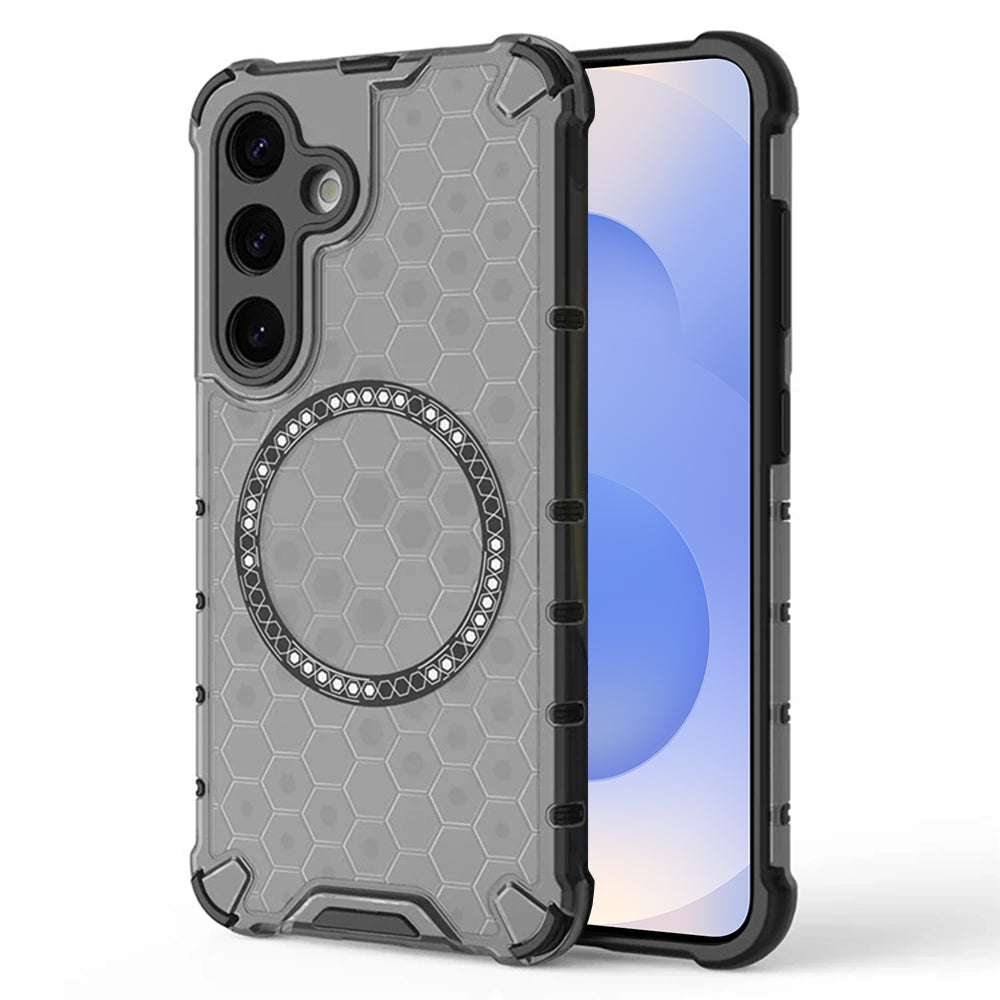 MagSafe Case for Samsung Galaxy S25 S931, Techsuit, HoneyComb Shield, Black