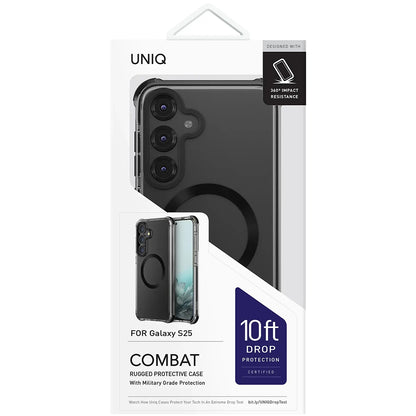 Ovitek MagSafe za Samsung Galaxy S25 S931, UNIQ, Combat MagClick, Črn