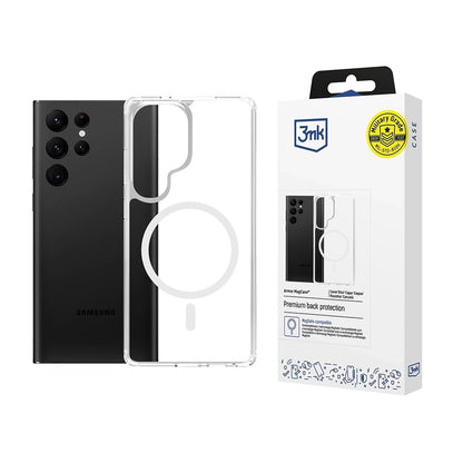 MagSafe ovitek za Samsung Galaxy S25 Ultra S938, 3MK, Armor MagCase, Prozoren
