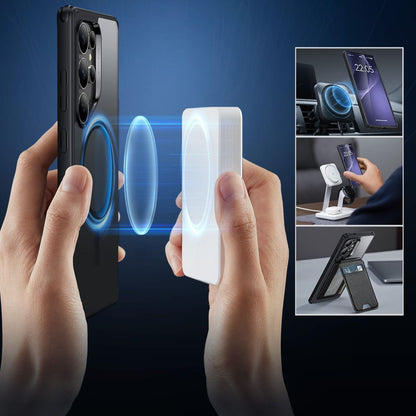 Ovitek MagSafe za Samsung Galaxy S25 Ultra S938, ESR, Classic Hybrid, Črno prozoren