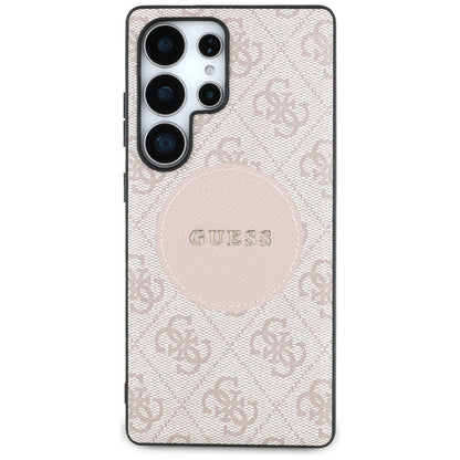 Ovitek MagSafe za Samsung Galaxy S25 Ultra S938, Guess, 4G Circle Classic Logo, Roza