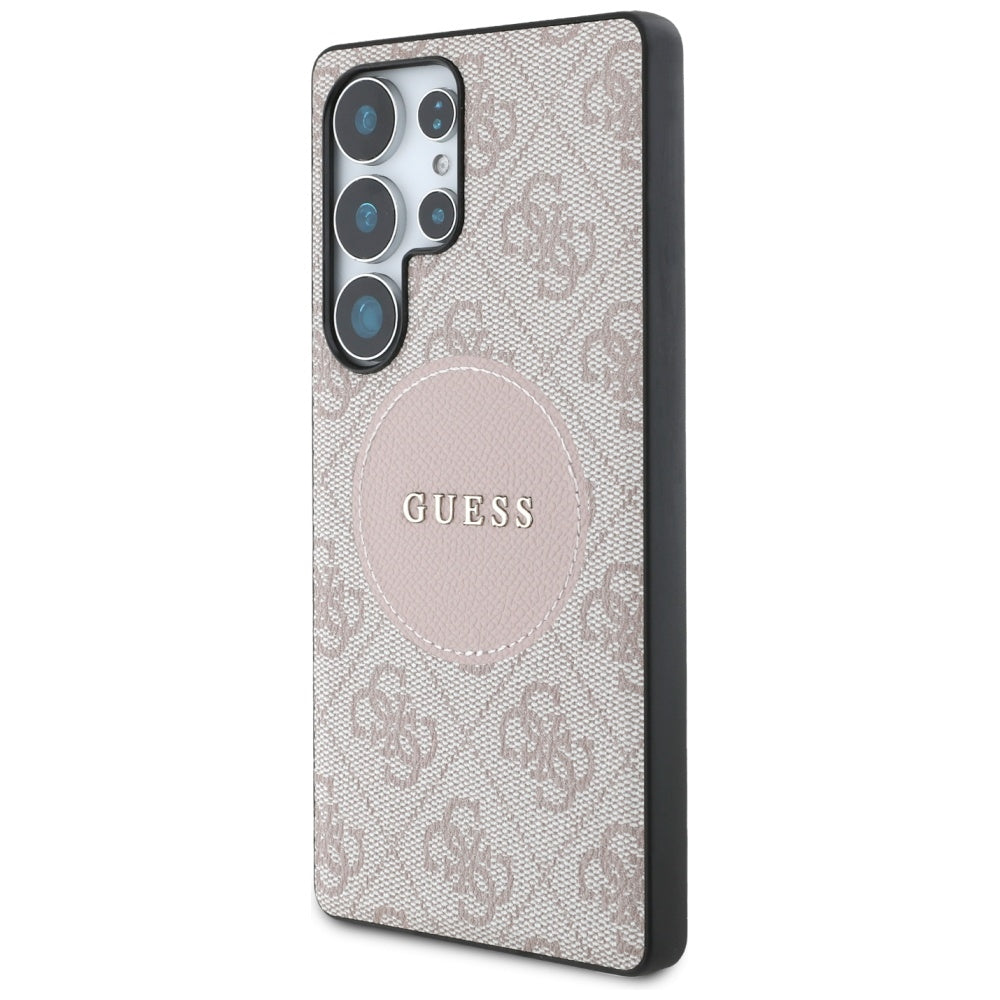 Ovitek MagSafe za Samsung Galaxy S25 Ultra S938, Guess, 4G Circle Classic Logo, Roza