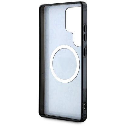 Ovitek MagSafe za Samsung Galaxy S25 Ultra S938, Guess, IML Glitter 4G Circle Triangle, Črn