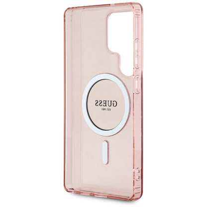 Ovitek MagSafe za Samsung Galaxy S25 Ultra S938, Guess, IML Glitter Circle, Roza