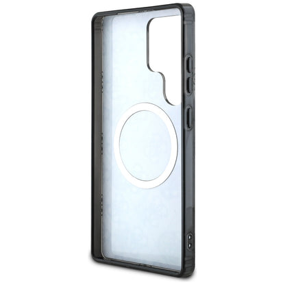 Ovitek MagSafe za Samsung Galaxy S25 Ultra S938, Guess, IML Peony On 4G Background, Črna