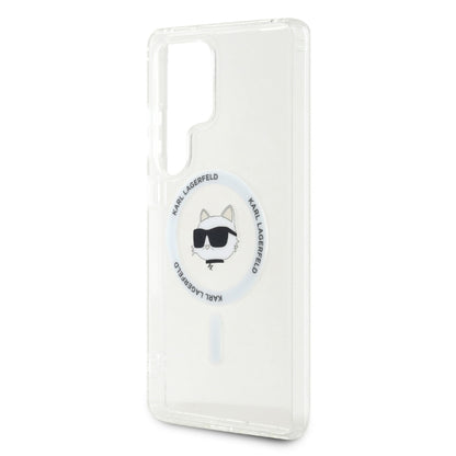 Ovitek MagSafe za Samsung Galaxy S25 Ultra S938, Karl Lagerfeld, IML Choupette's Head, Bela