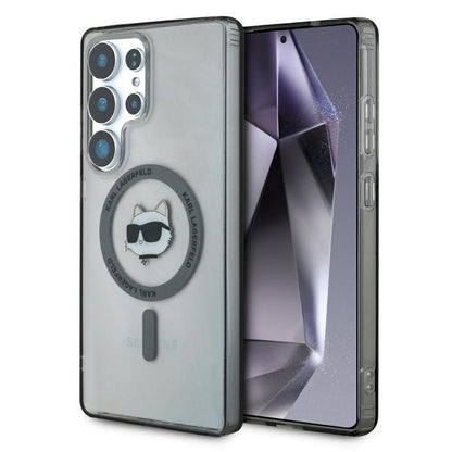 Ovitek MagSafe za Samsung Galaxy S25 Ultra S938, Karl Lagerfeld, IML Choupette's Head, Črna