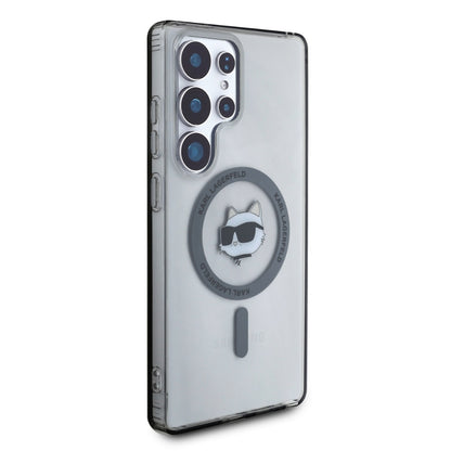 Ovitek MagSafe za Samsung Galaxy S25 Ultra S938, Karl Lagerfeld, IML Choupette's Head, Črna