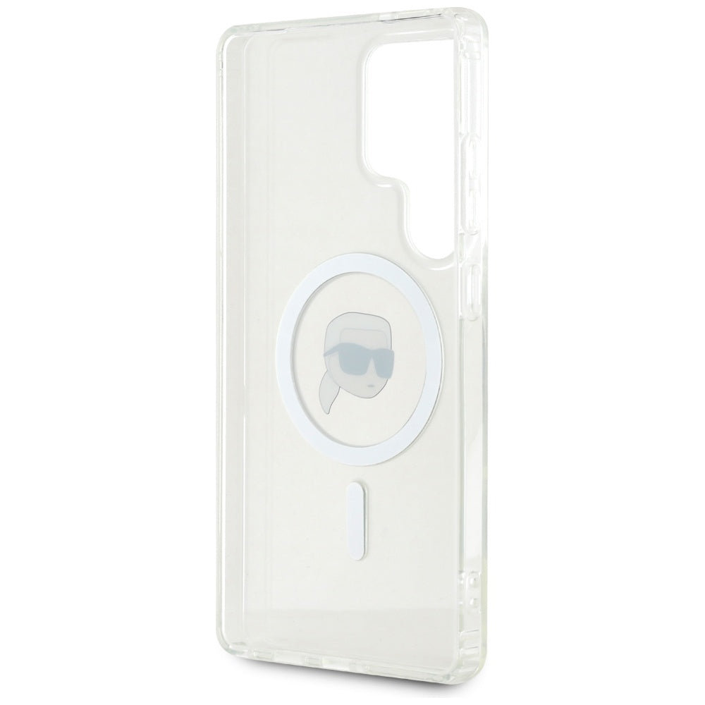 Ovitek MagSafe za Samsung Galaxy S25 Ultra S938, Karl Lagerfeld, IML Karl's Head, Bel