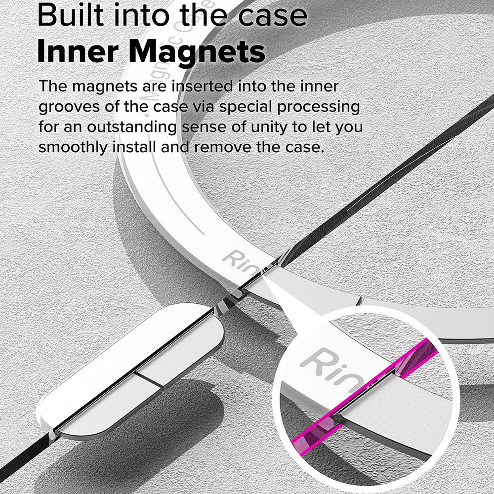 MagSafe ovitek za Samsung Galaxy S25 Ultra S938, Ringke, Fusion, mat prozoren