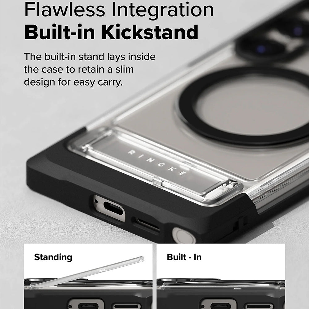 Ovitek MagSafe za Samsung Galaxy S25 Ultra S938, Ringke, UX, Prozoren