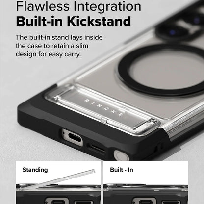 Ovitek MagSafe za Samsung Galaxy S25 Ultra S938, Ringke, UX, Prozoren