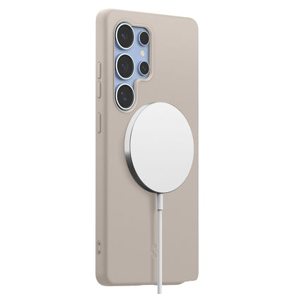 MagSafe Case for Samsung Galaxy S25 Ultra S938, Spigen, Silicone Fit, Beige