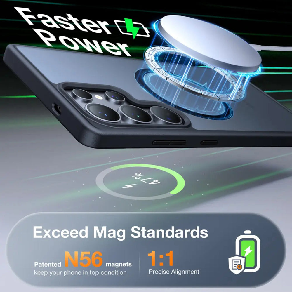 MagSafe ovitek za Samsung Galaxy S25 Ultra S938, Torras, Guardian, Črn